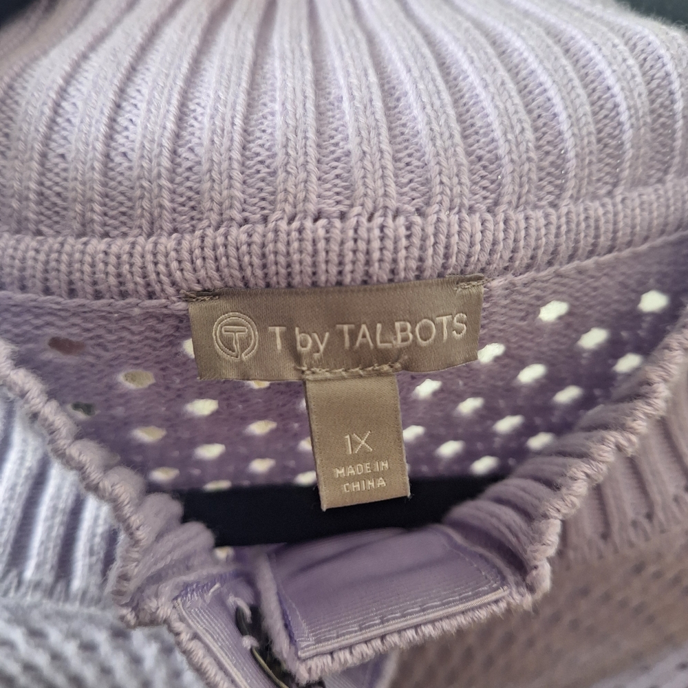 Talbots Coolmax Snap Button Sweater Jacket Size 1X - image 7